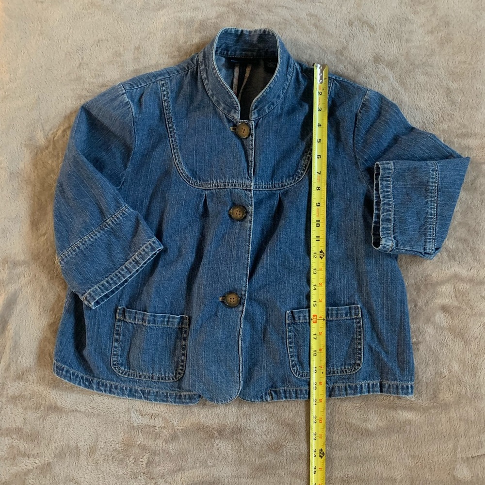Relativity Short Denim Jacket Women’s Large - Picture 5 of 5